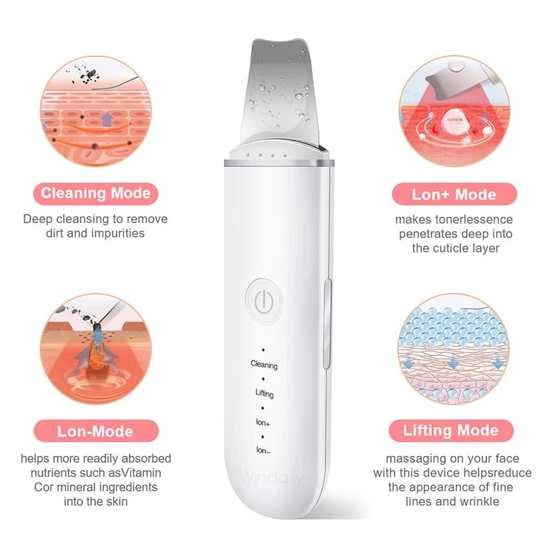 Ultrasonic Skin Scrubber for Blackhead Removal